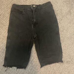 Madewell Roadtripper Bike Shorts, size 29, Lunar (black) wash, denim